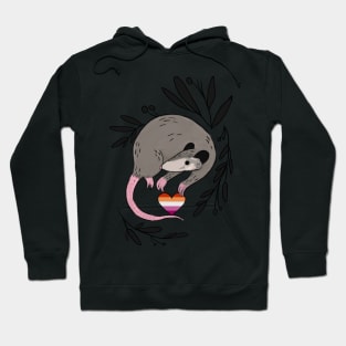 Lesbian Pride Possum Hoodie